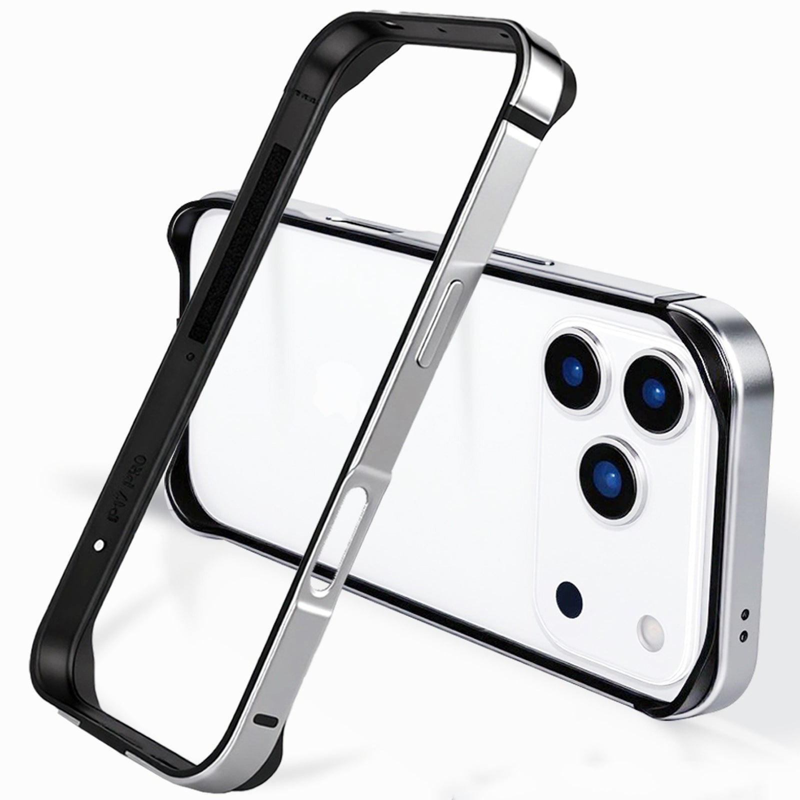 Case for iPhone 17 Pro Max, Aluminum Frame Slim Shockproof Design with Raised Corners Signal Friendly Structure Heat Dissipation Lightweight Protective Cover