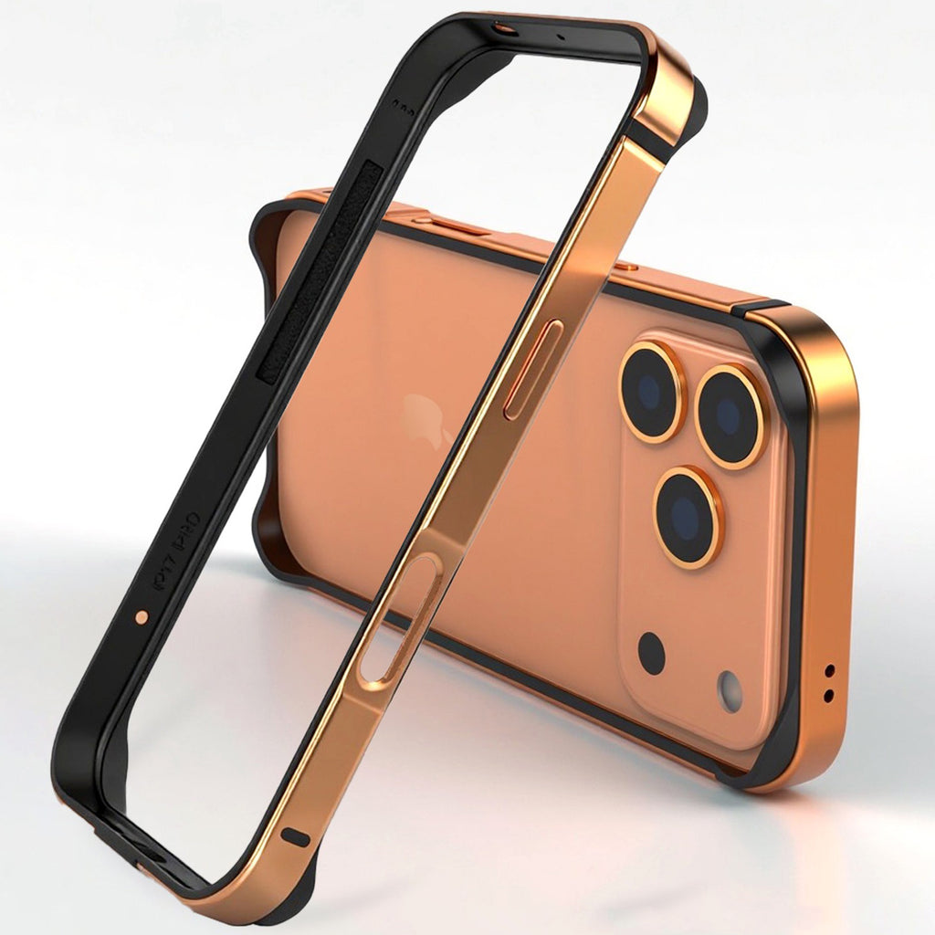 Case for iPhone 17 Pro Max, Aluminum Frame Slim Shockproof Design with Raised Corners Signal Friendly Structure Heat Dissipation Lightweight Protective Cover