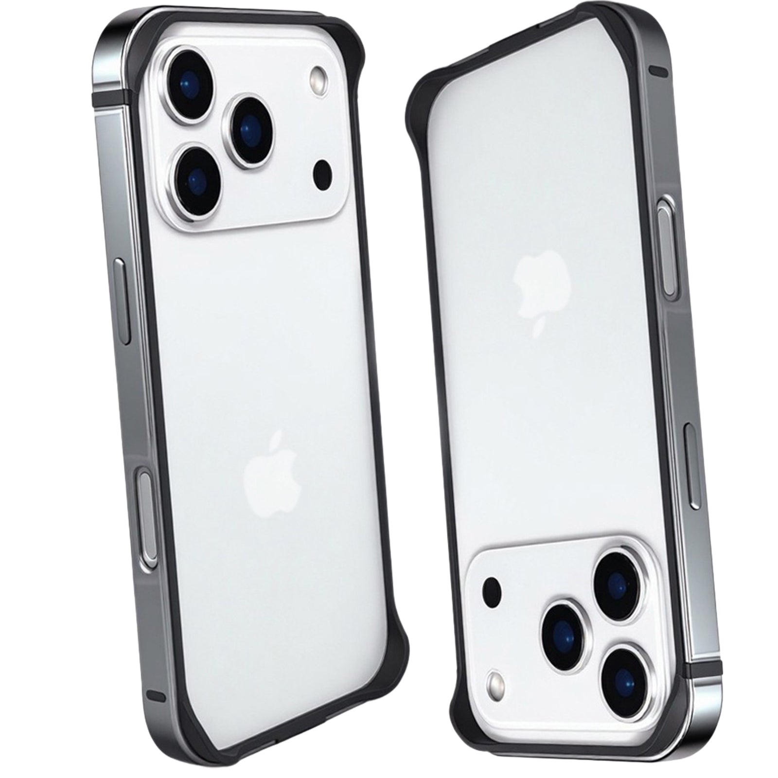 Case for iPhone 17 Pro Max, Aluminum Frame Slim Shockproof Design with Raised Corners Signal Friendly Structure Heat Dissipation Lightweight Protective Cover