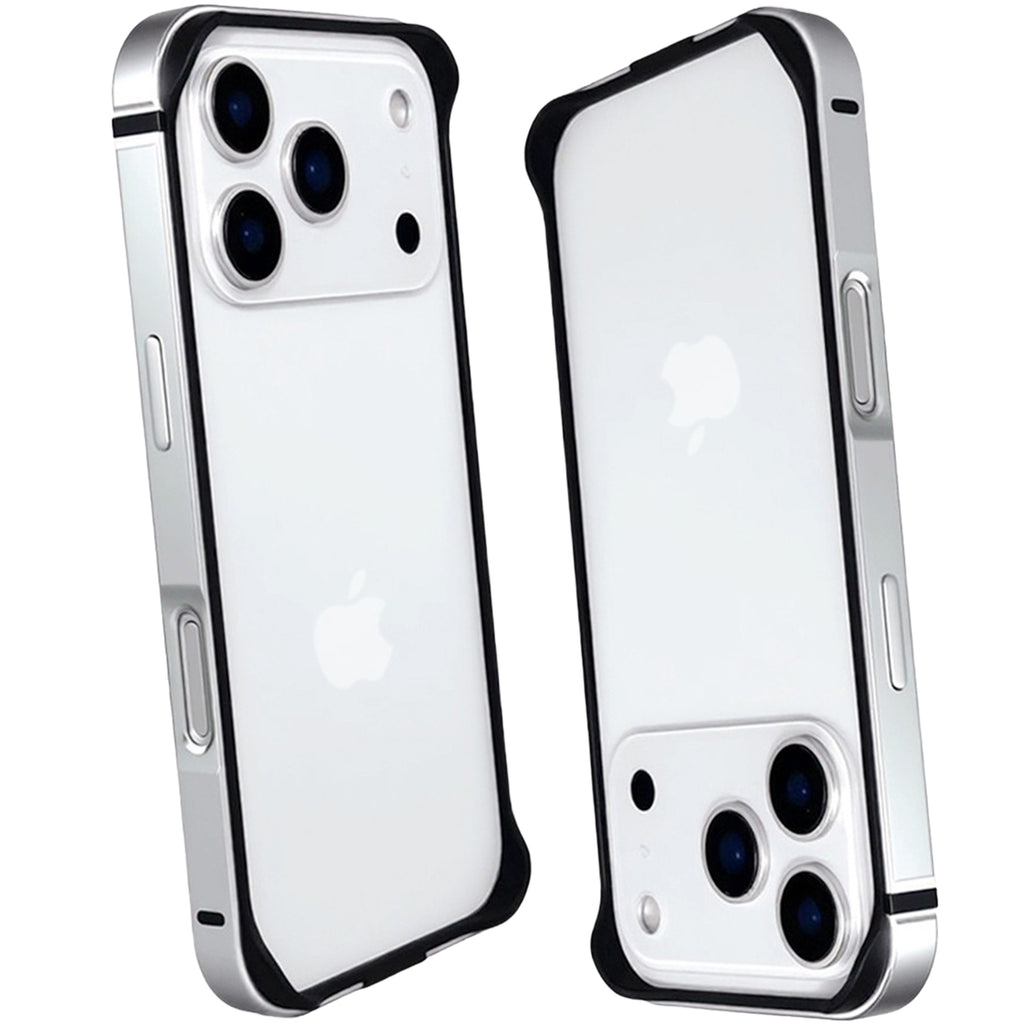 Case for iPhone 17 Pro Max, Aluminum Frame Slim Shockproof Design with Raised Corners Signal Friendly Structure Heat Dissipation Lightweight Protective Cover