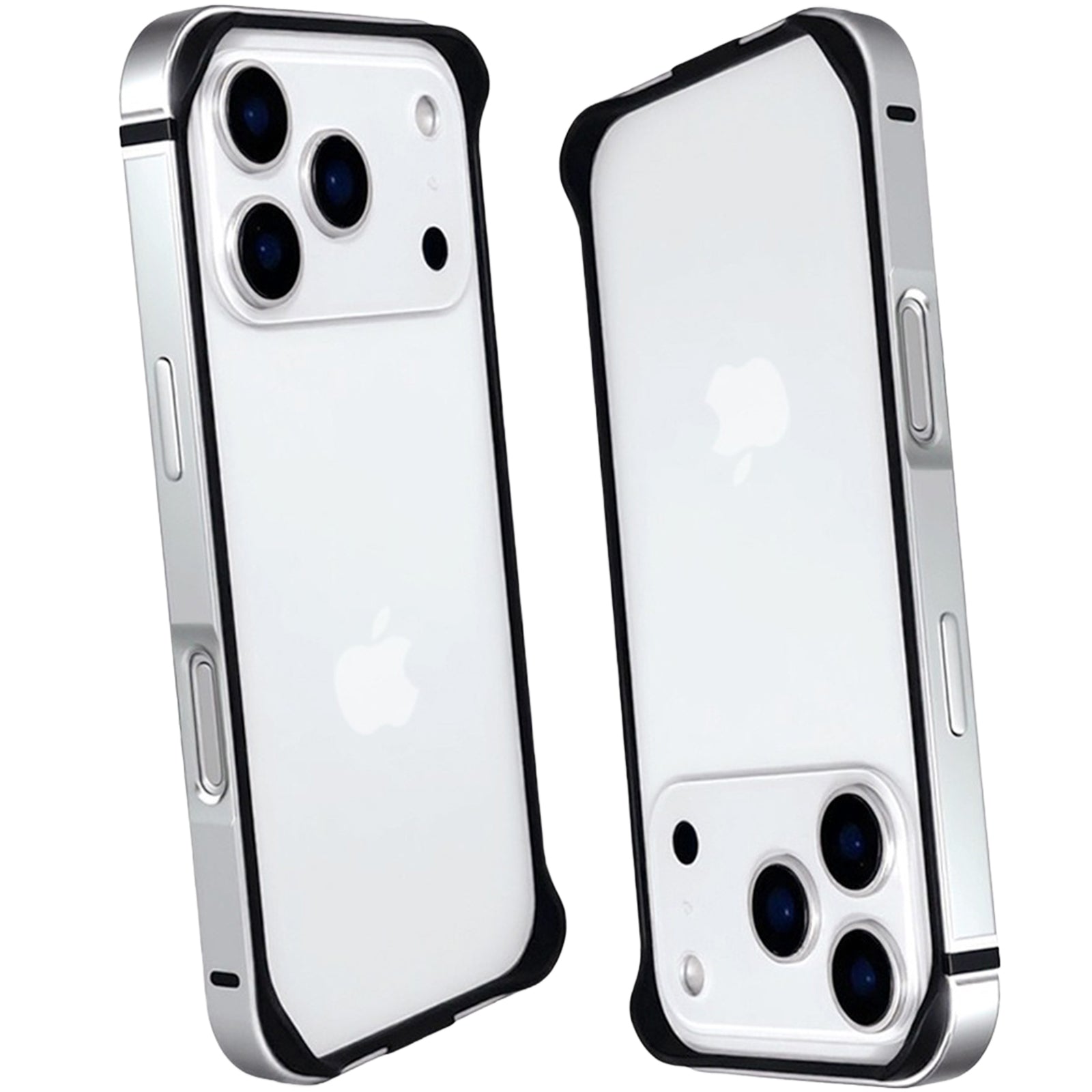 Case for iPhone 17 Pro Max, Aluminum Frame Slim Shockproof Design with Raised Corners Signal Friendly Structure Heat Dissipation Lightweight Protective Cover