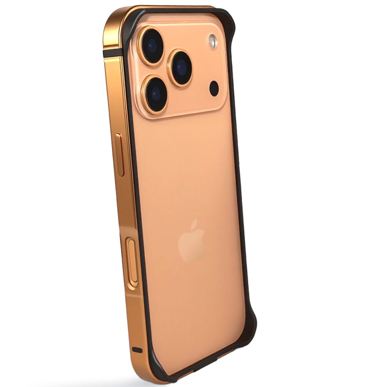Case for iPhone 17 Pro Max, Aluminum Frame Slim Shockproof Design with Raised Corners Signal Friendly Structure Heat Dissipation Lightweight Protective Cover