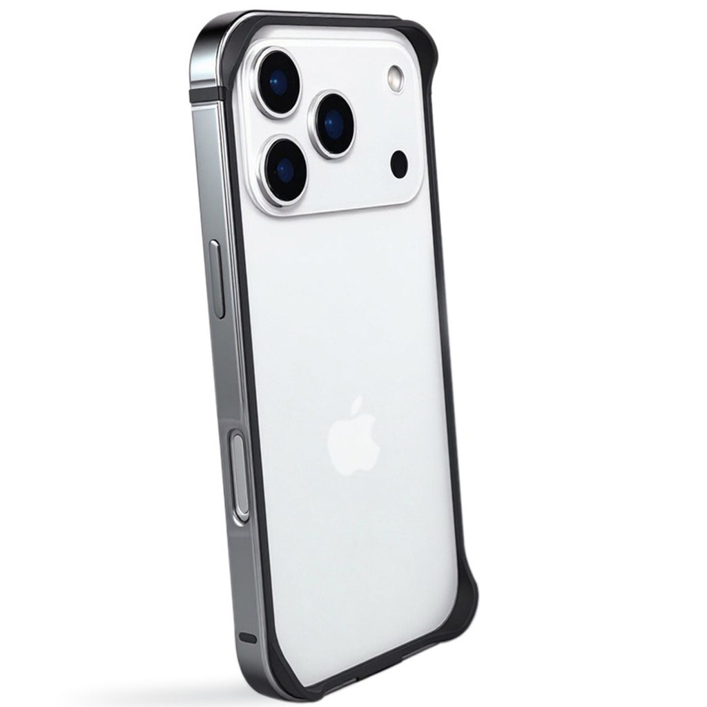 Case for iPhone 17 Pro Max, Aluminum Frame Slim Shockproof Design with Raised Corners Signal Friendly Structure Heat Dissipation Lightweight Protective Cover