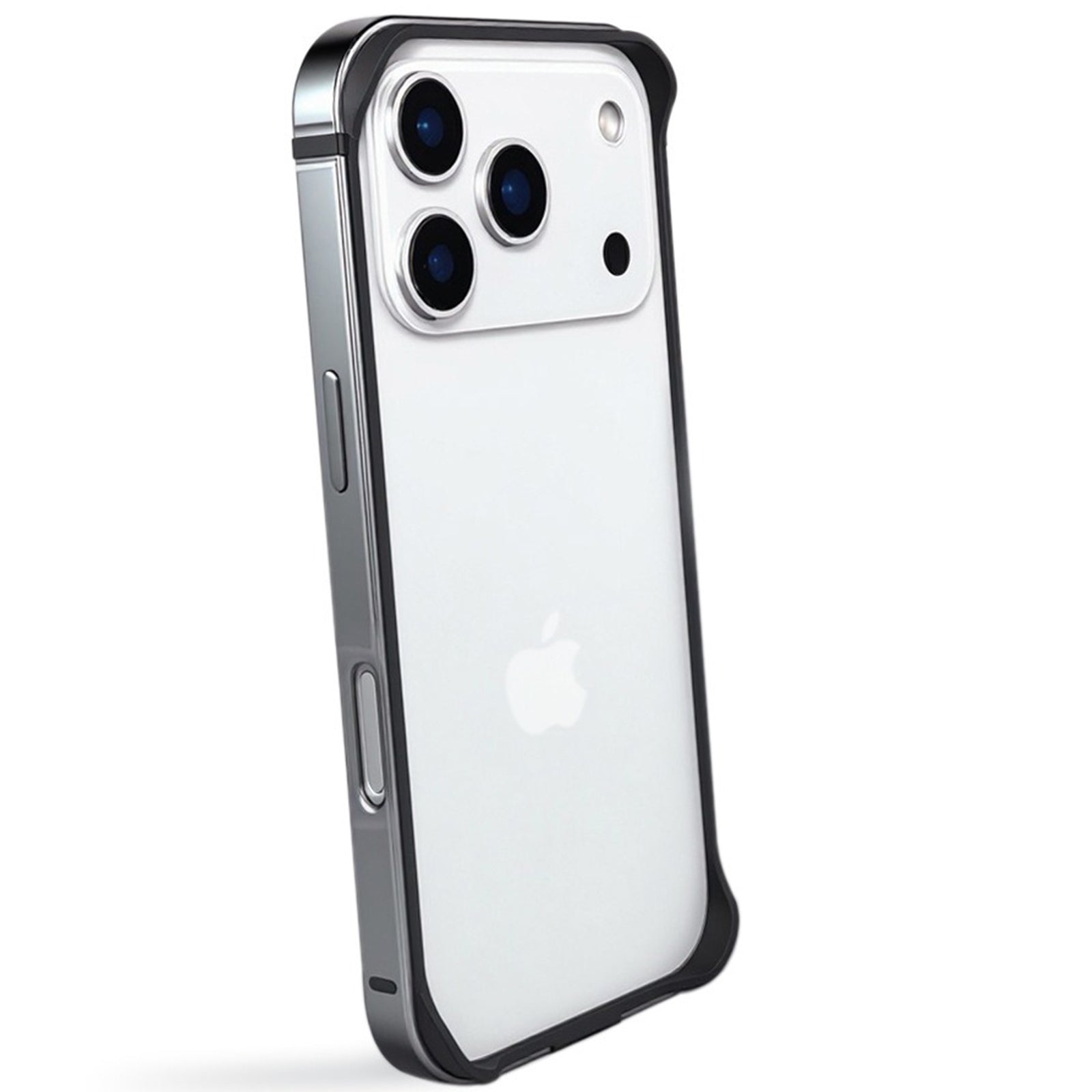 Case for iPhone 17 Pro Max, Aluminum Frame Slim Shockproof Design with Raised Corners Signal Friendly Structure Heat Dissipation Lightweight Protective Cover