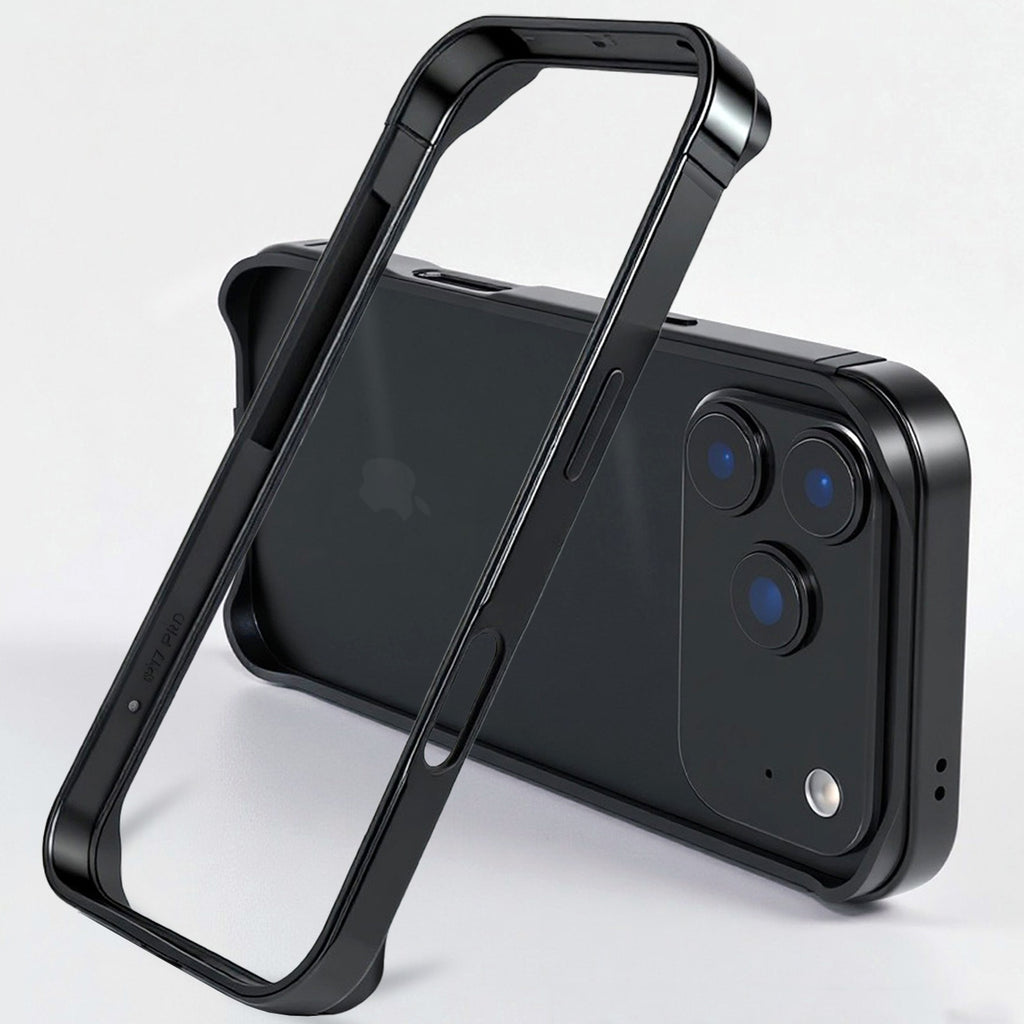 Case for iPhone 17 Pro Max, Aluminum Frame Slim Shockproof Design with Raised Corners Signal Friendly Structure Heat Dissipation Lightweight Protective Cover