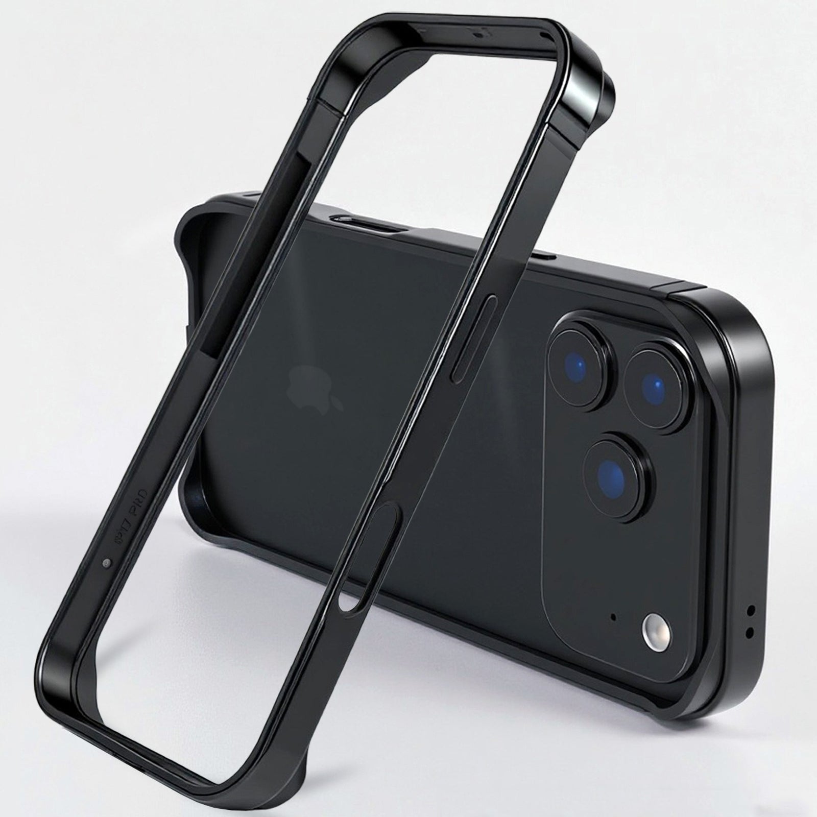 Case for iPhone 17 Pro Max, Aluminum Frame Slim Shockproof Design with Raised Corners Signal Friendly Structure Heat Dissipation Lightweight Protective Cover
