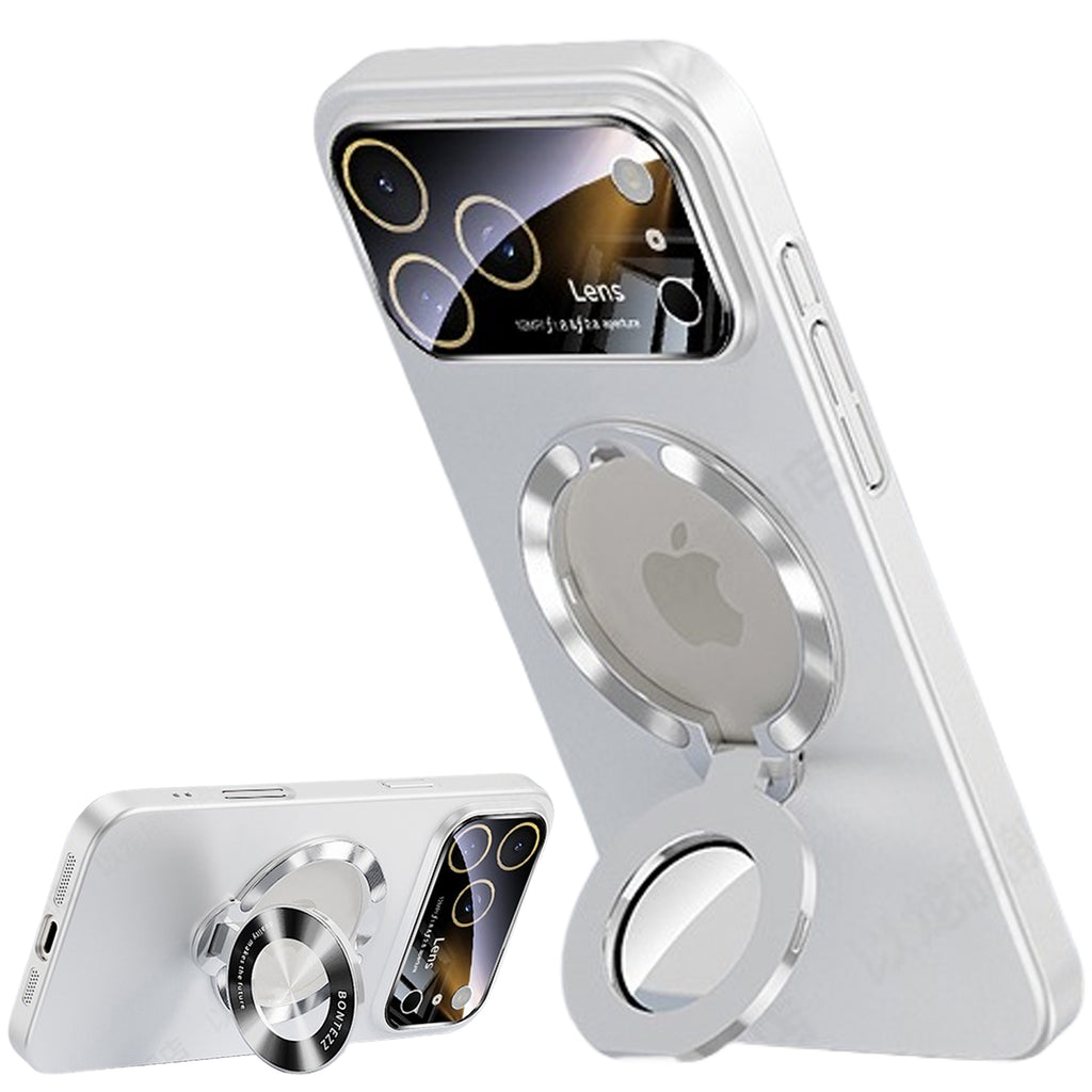 QANXGOG Case for iPhone 17 Pro Max, Slim Shockproof Magnetic Case with Lens Protector & Kickstand, Anti-Fingerprint, Drop-Proof