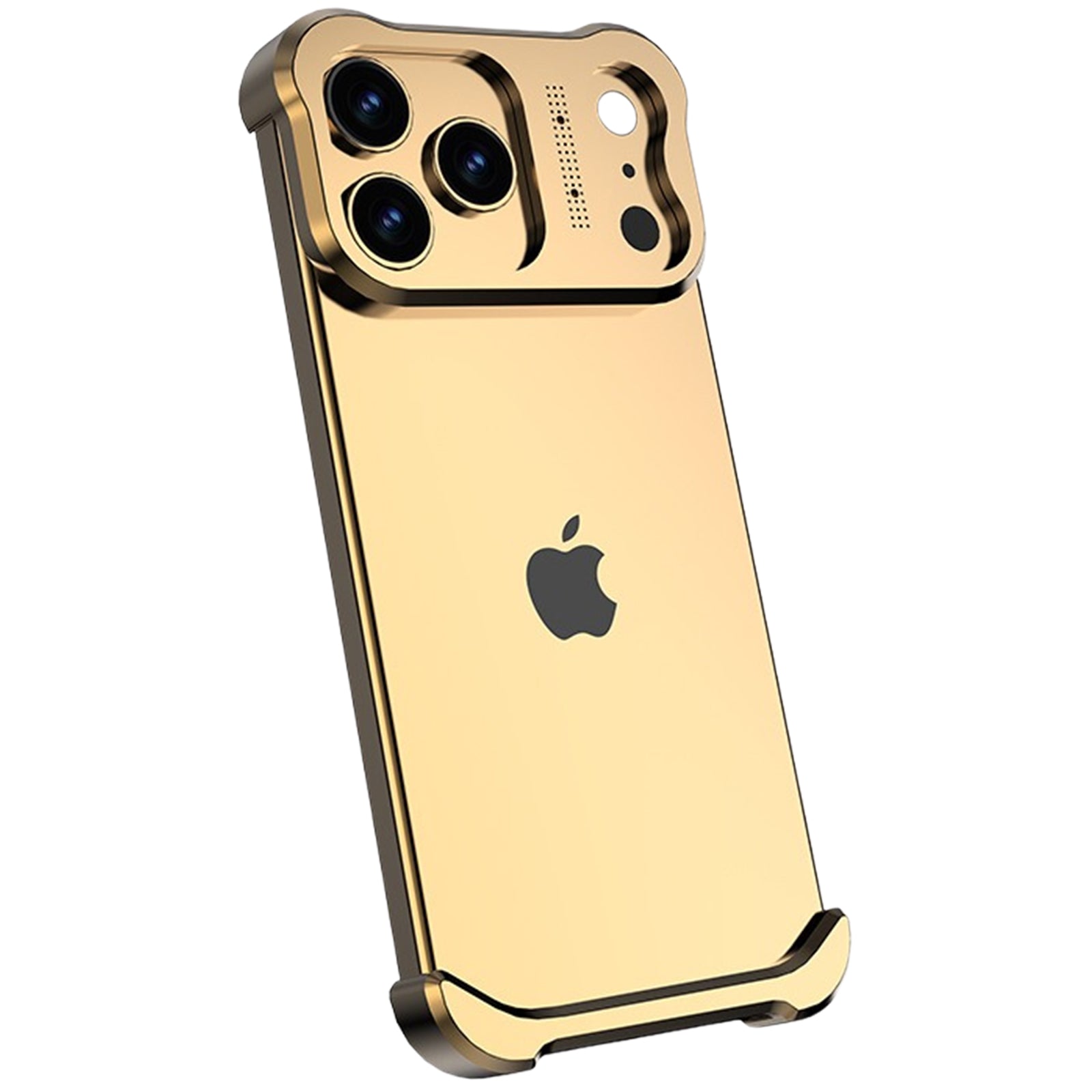 Metal Frame Case for iPhone 17 Pro Max/17 Pro, Raised Corners, Heat Dissipation, Wireless Charging Compatible, Drop-Proof Aluminum Bumper Cover