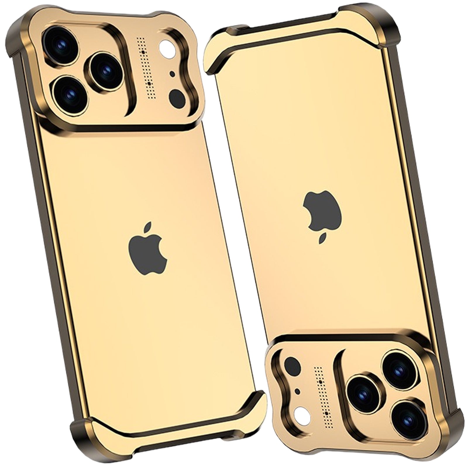 Metal Frame Case for iPhone 17 Pro Max/17 Pro, Raised Corners, Heat Dissipation, Wireless Charging Compatible, Drop-Proof Aluminum Bumper Cover