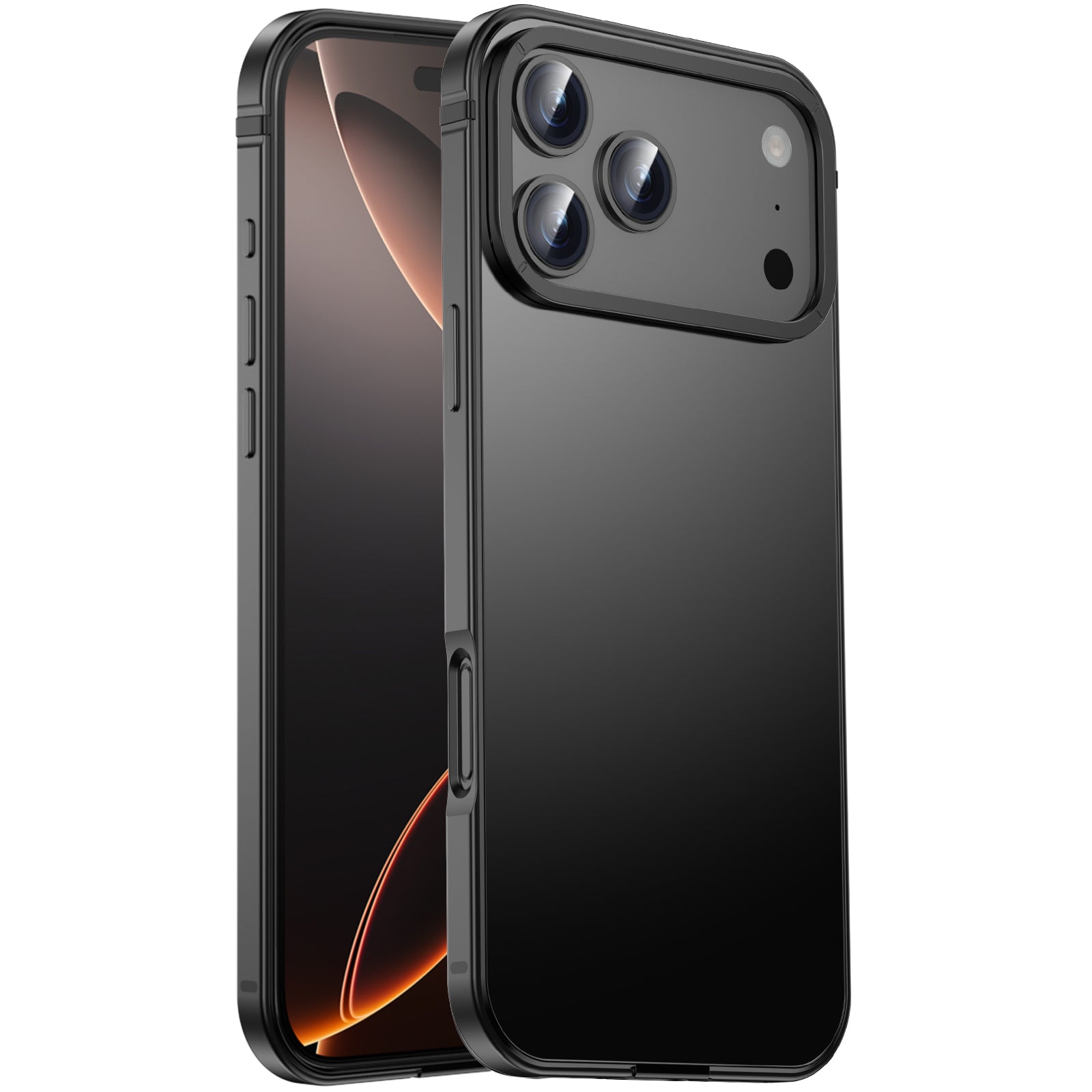 Case for iPhone 17 Pro Max, Aircraft Grade Stainless Steel Frame Ultra Slim Design Anti Fingerprint Frosted Back