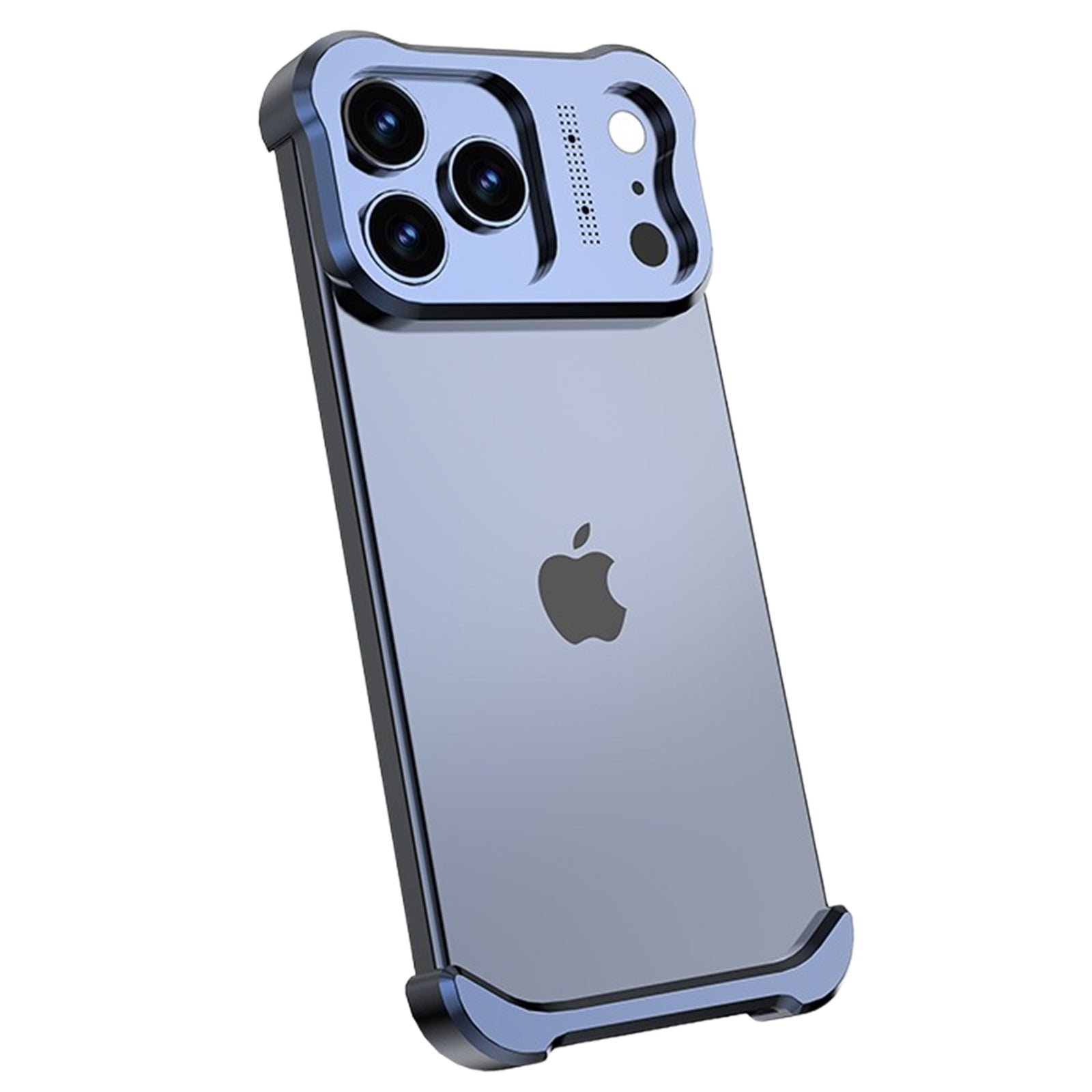 Metal Frame Case for iPhone 17 Pro Max/17 Pro, Raised Corners, Heat Dissipation, Wireless Charging Compatible, Drop-Proof Aluminum Bumper Cover