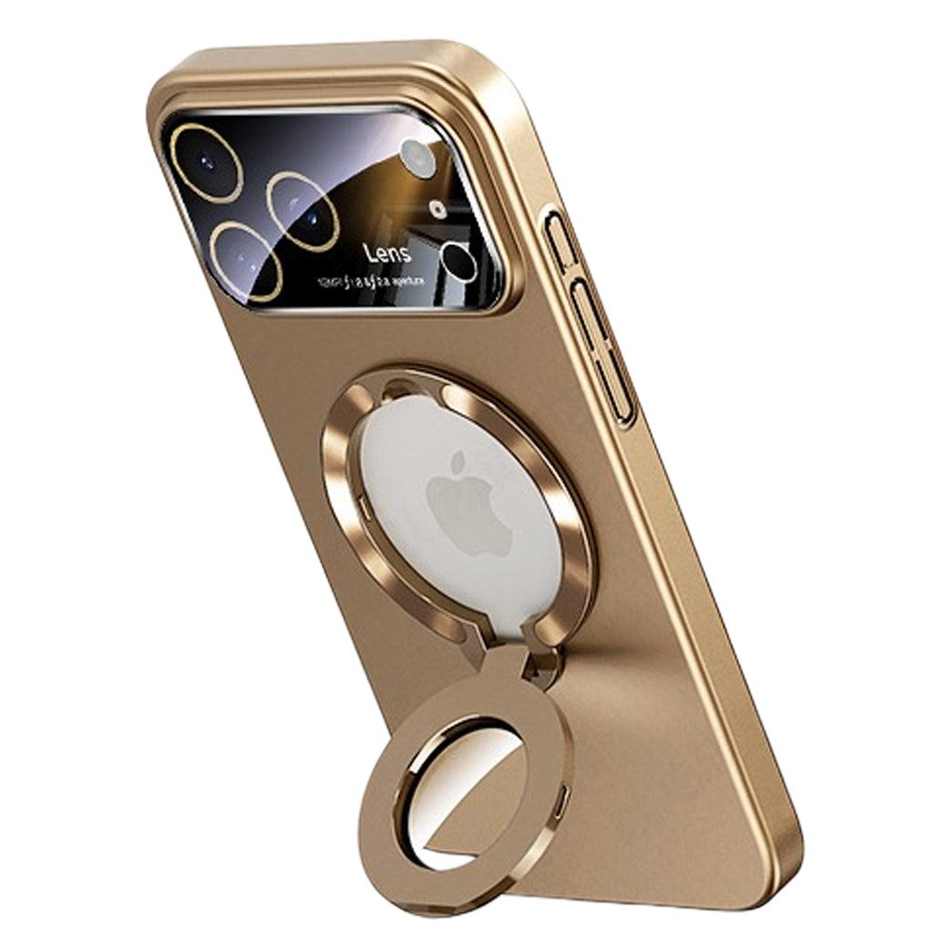 QANXGOG Case for iPhone 17 Pro Max, Slim Shockproof Magnetic Case with Lens Protector & Kickstand, Anti-Fingerprint, Drop-Proof
