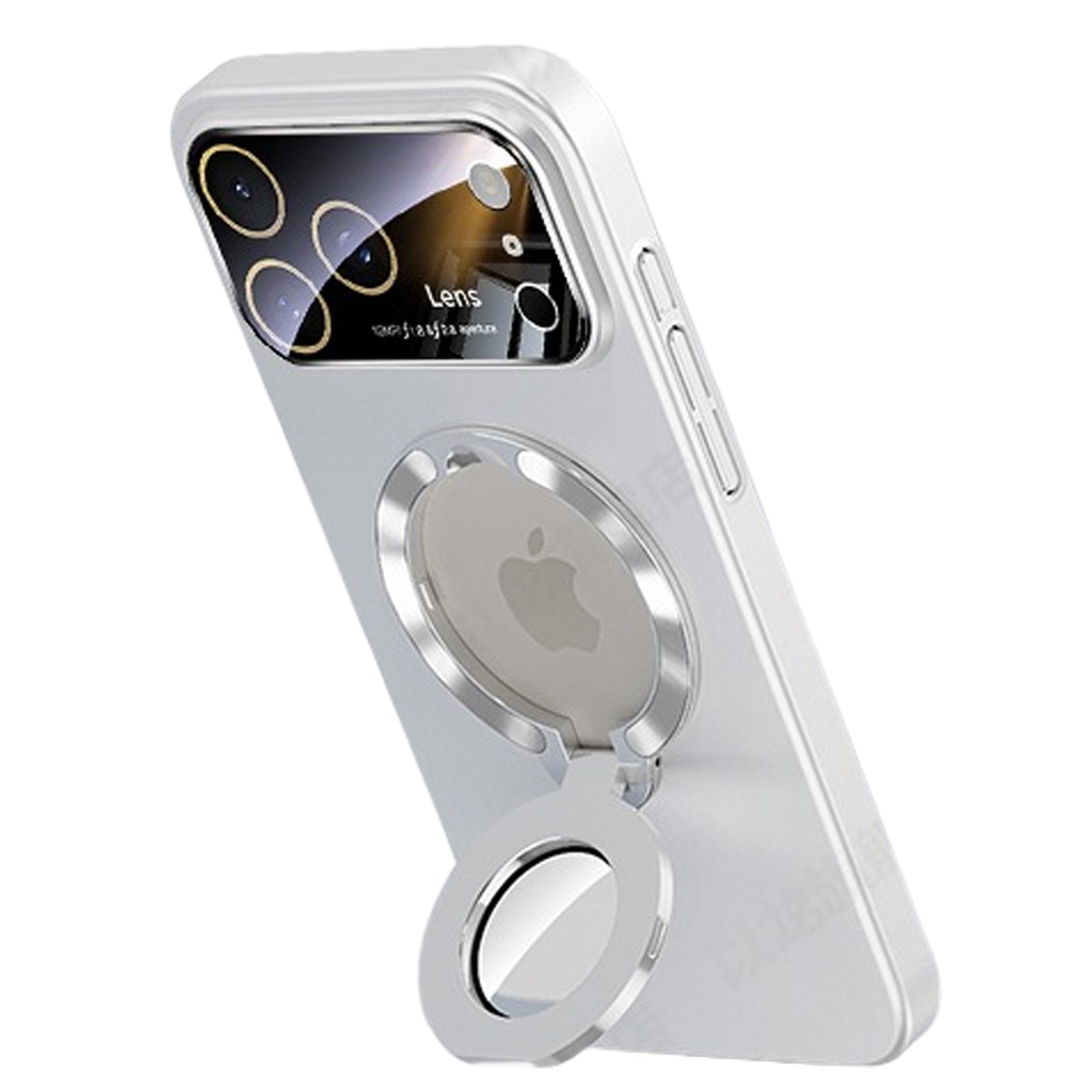 QANXGOG Case for iPhone 17 Pro Max, Slim Shockproof Magnetic Case with Lens Protector & Kickstand, Anti-Fingerprint, Drop-Proof