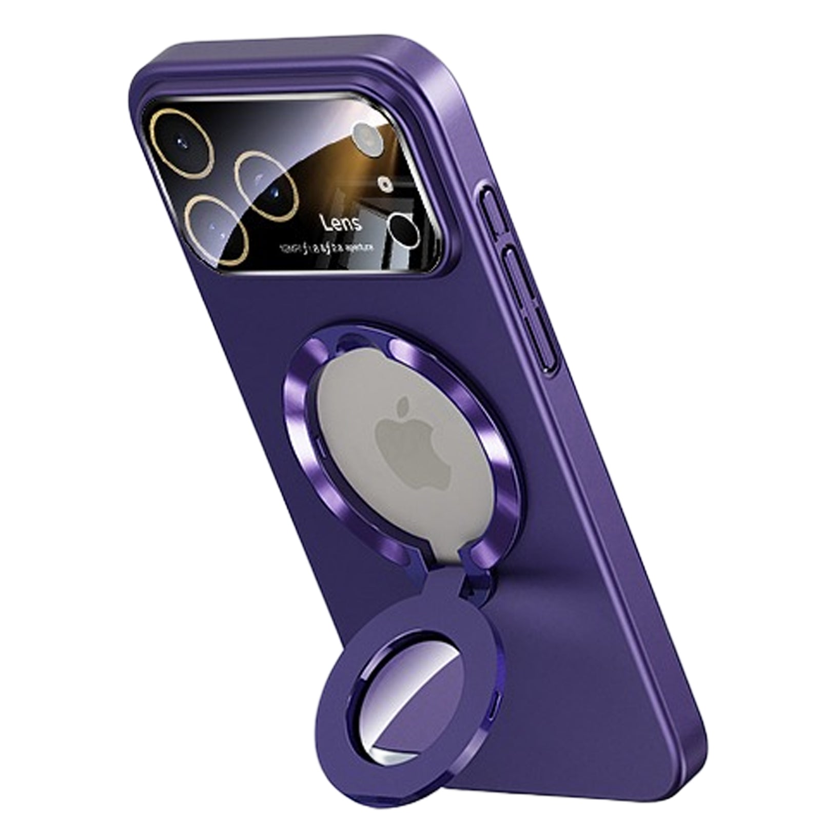 QANXGOG Case for iPhone 17 Pro Max, Slim Shockproof Magnetic Case with Lens Protector & Kickstand, Anti-Fingerprint, Drop-Proof
