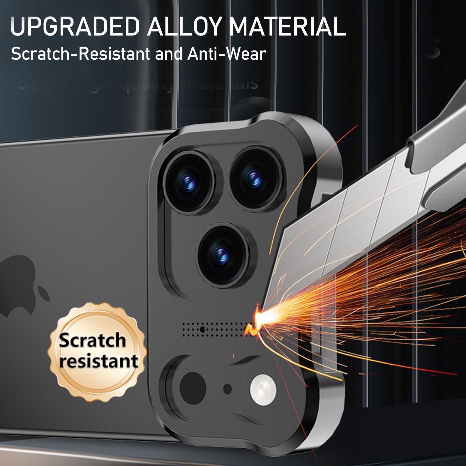 Metal Frame Case for iPhone 17 Pro Max/17 Pro, Raised Corners, Heat Dissipation, Wireless Charging Compatible, Drop-Proof Aluminum Bumper Cover