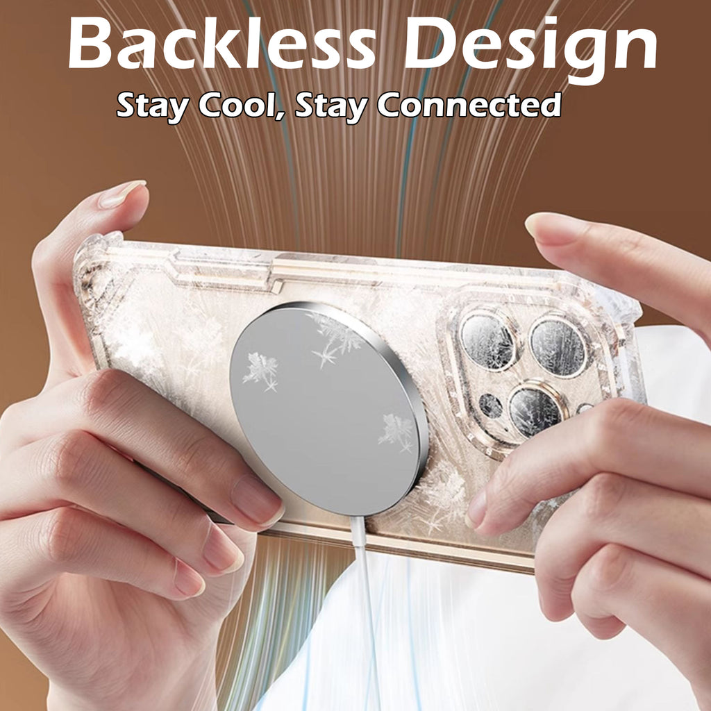Case for iPhone 17 Pro Max, Slim Bare Metal Aluminum Bumper Case Lightweight Frame with Air Cushion Corners Raised Bezel Protection Heat Dissipation Design