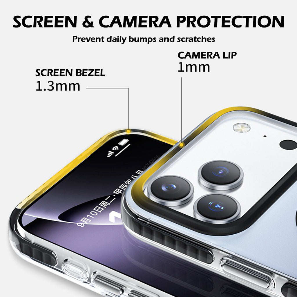 QANXGOG Case for iPhone 17 Pro Max, Gradient Slim Shockproof Case with Air Cushion Corners, Anti-Yellow, Anti-Fingerprint, Compatible with MagSafe