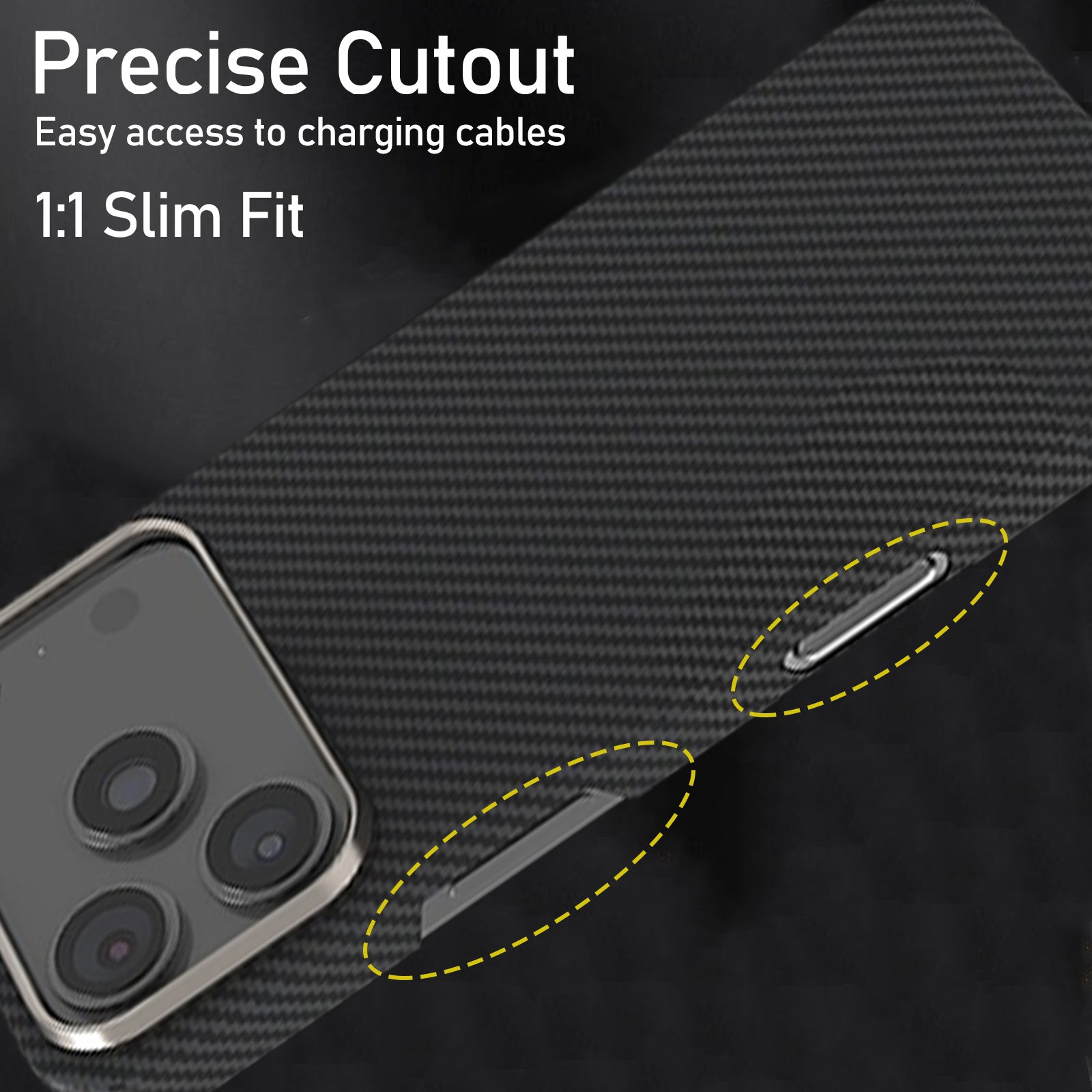 QANXGOG Case for iPhone 17 Pro Max, Ultra Slim Lightweight Carbon Texture Shockproof Cover, Metal Lens Frame, Compatible with MagSafe