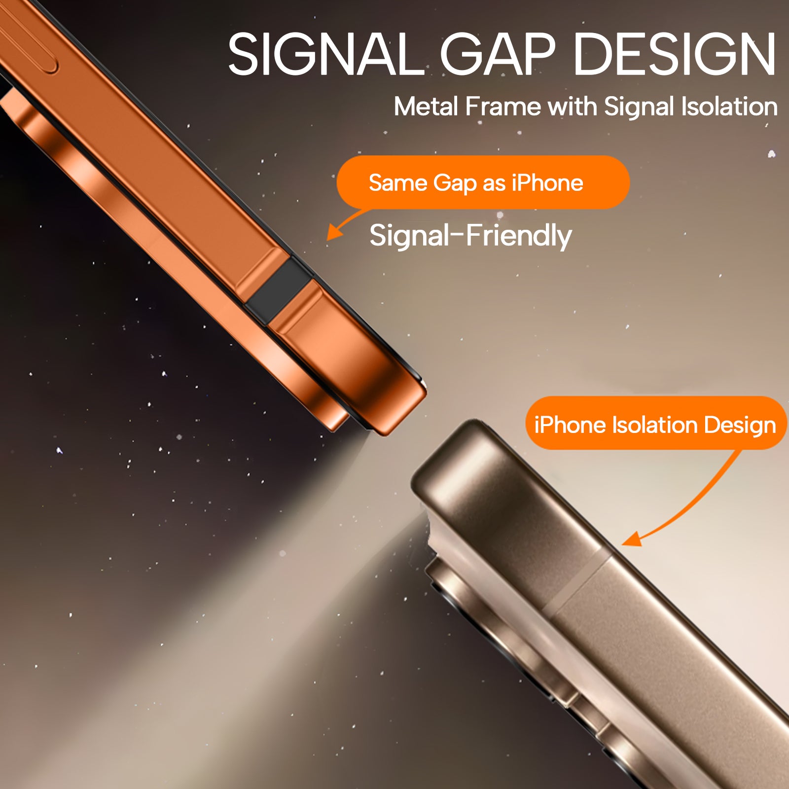 Case for iPhone 17 Pro Max, Aircraft Grade Stainless Steel Frame Ultra Slim Design Anti Fingerprint Frosted Back