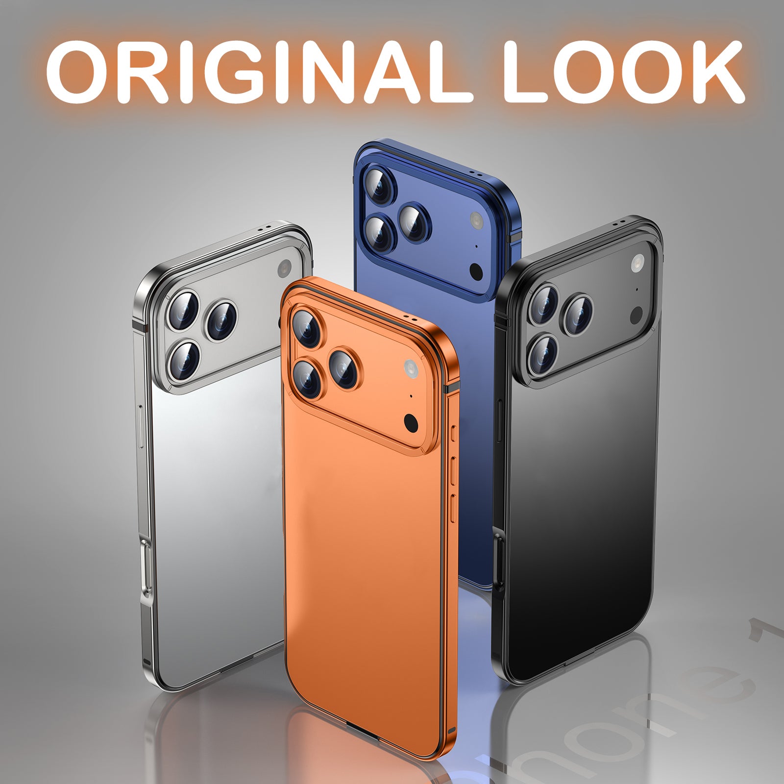 Case for iPhone 17 Pro Max, Aircraft Grade Stainless Steel Frame Ultra Slim Design Anti Fingerprint Frosted Back