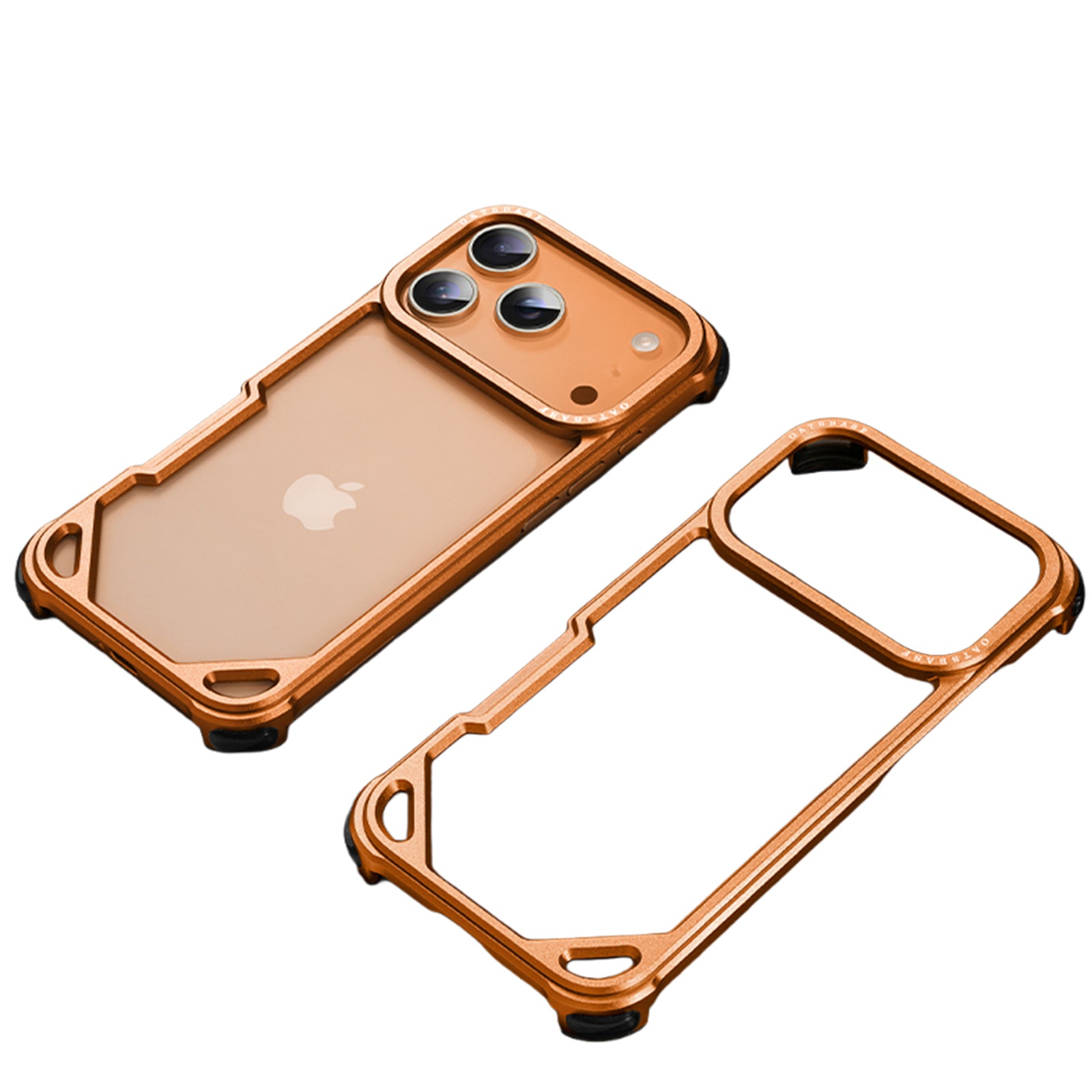 Case for iPhone 17 Pro Max, Slim Bare Metal Aluminum Bumper Case Lightweight Frame with Air Cushion Corners Raised Bezel Protection Heat Dissipation Design