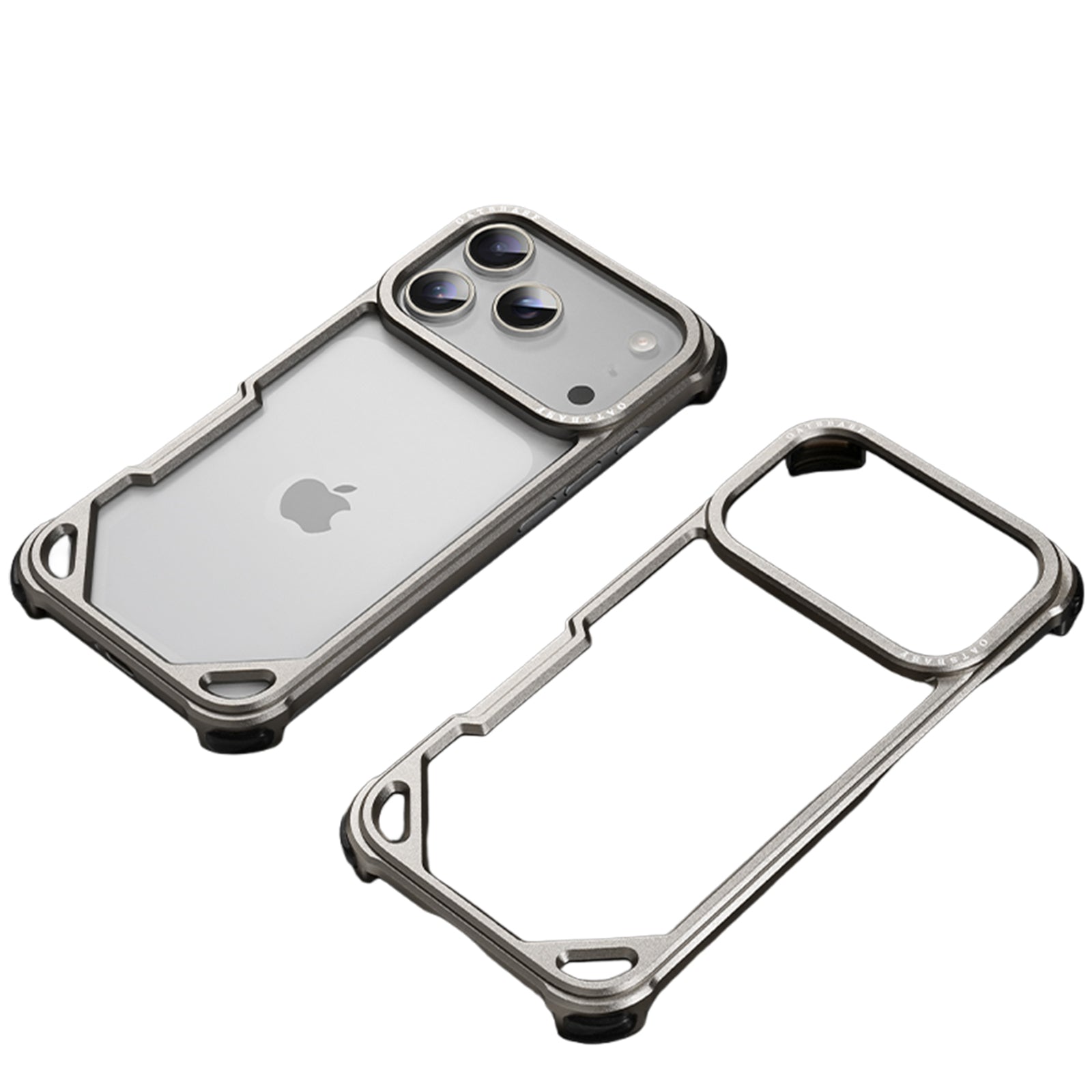 Case for iPhone 17 Pro Max, Slim Bare Metal Aluminum Bumper Case Lightweight Frame with Air Cushion Corners Raised Bezel Protection Heat Dissipation Design